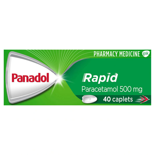 Panadol Rapid Paracetamol Pain Relief Caplets 500mg 40