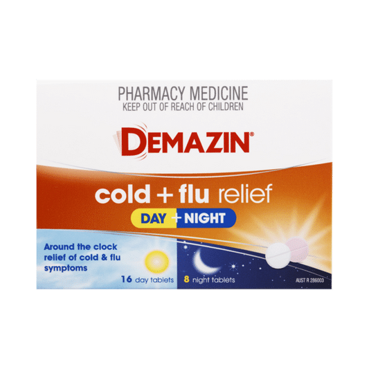 Demazin PE Multi Action Day & Night Cold & Flu Tablets 24