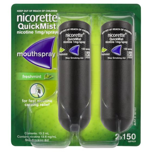 Nicorette Quick Mist Spray Freshmint Duo 150x2