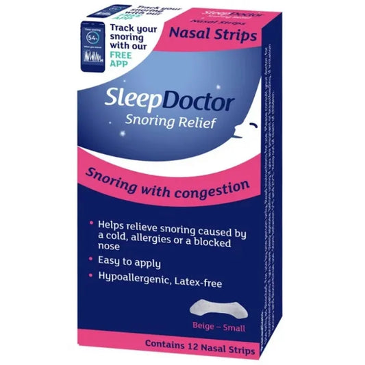 SleepDoctor Snoring Relief Nasal Strips - Small X 12