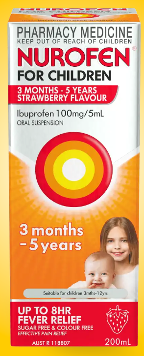 Nurofen for Children 3 Months - 5 Years Strawberry 200mL