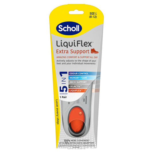 Scholl Liquiflex Extra Support Insole Large 1 pair