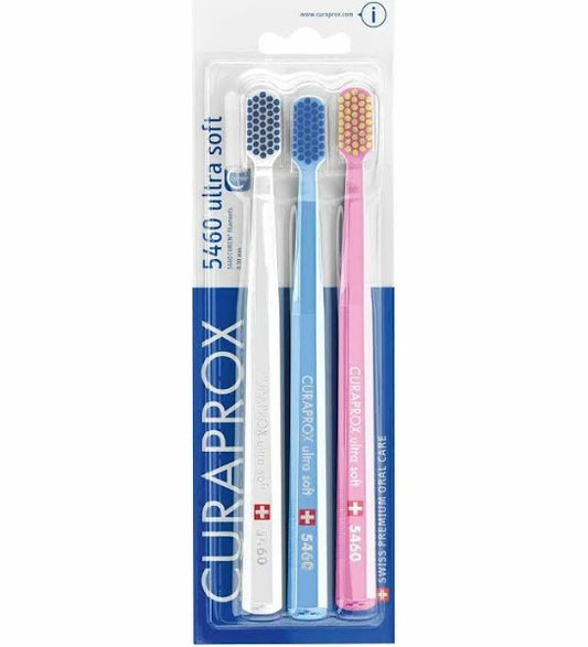 Curaprox Ultra Soft Toothbrush 5460 Trio Pack (Colours selected at random)