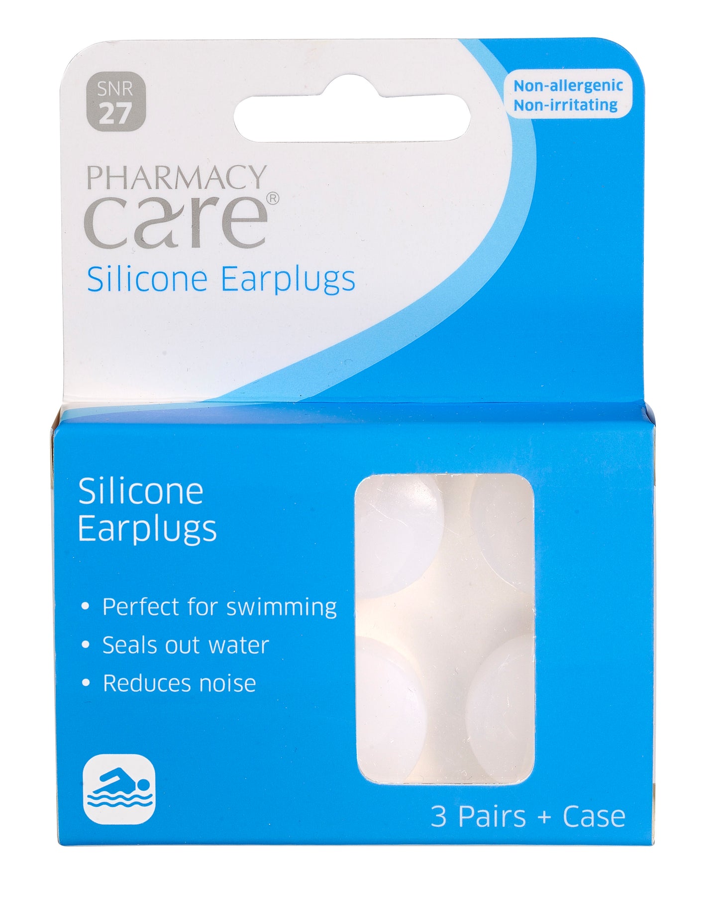Pharmacy Care Ear Plugs Silicone - 3 Pairs & Case