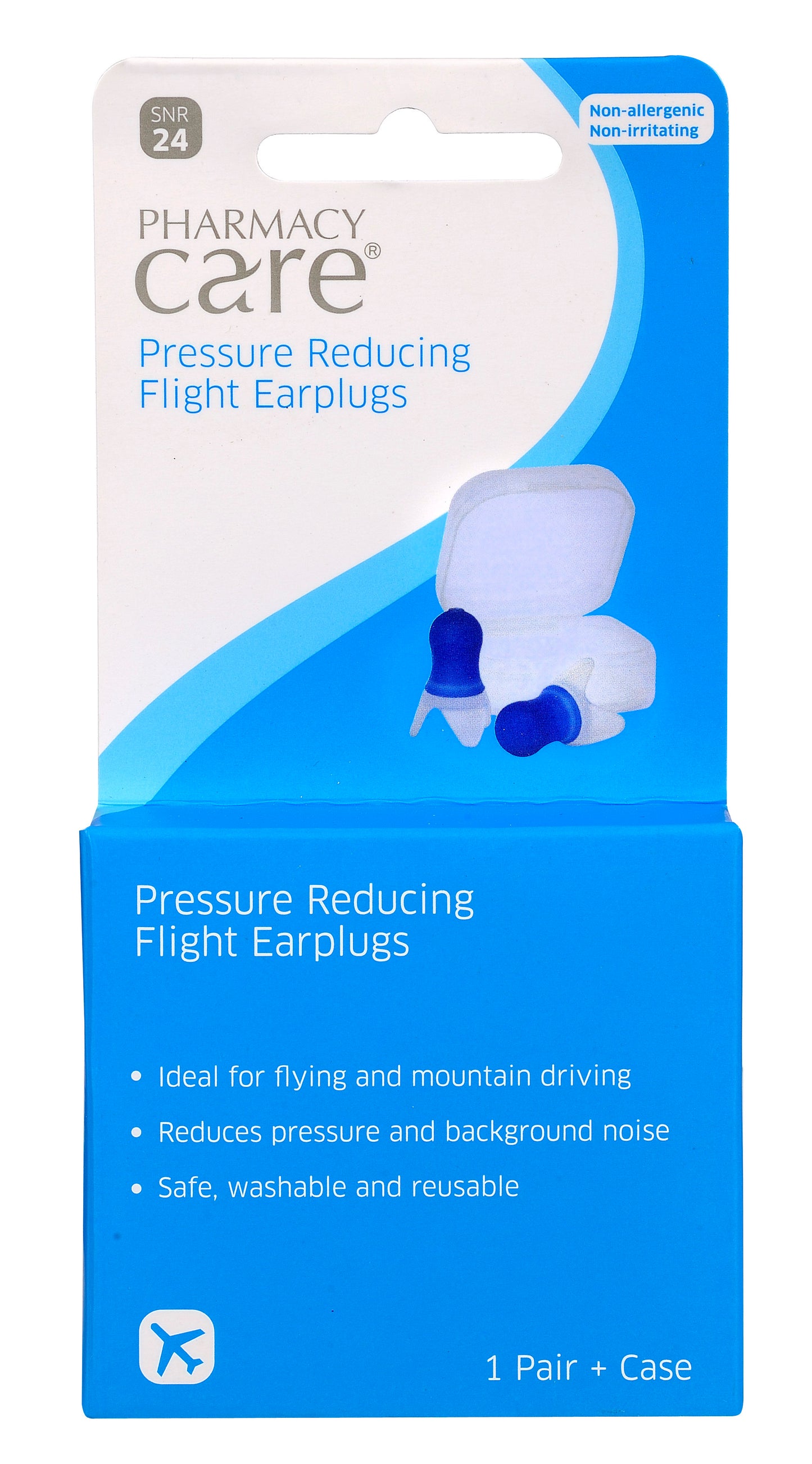 Pharmacy Care Flight Ear Plugs - 1 Pair & Case
