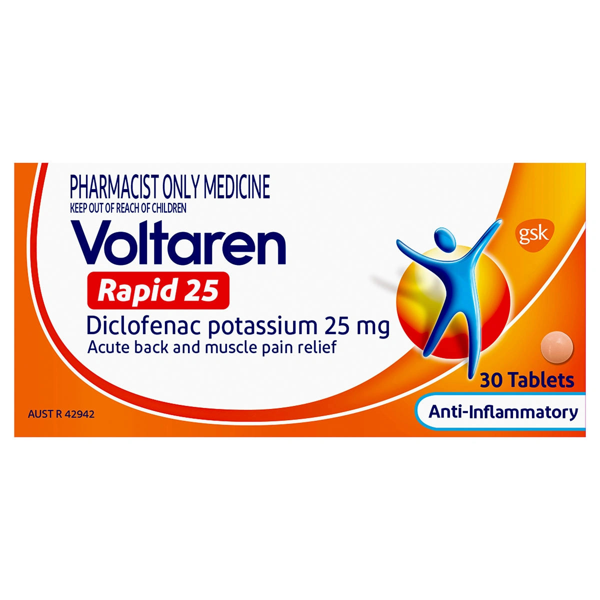 Voltaren Rapid 25mg 30 Tablets