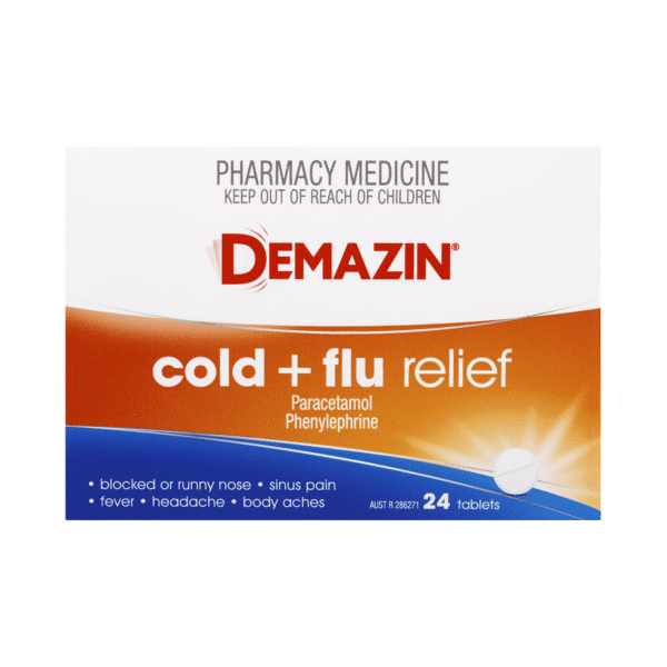 Demazin PE Multi Action Cold & Flu Relief Tablets 24