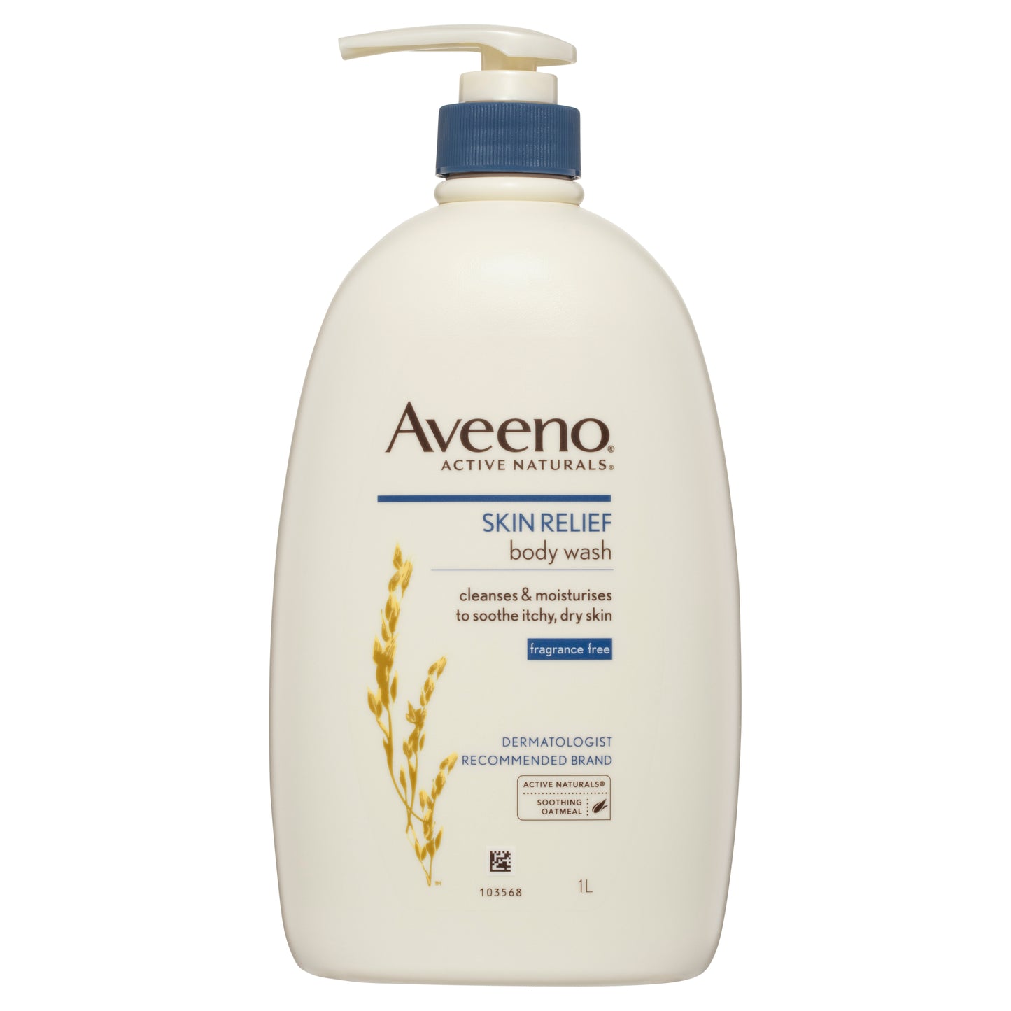 Aveeno Active Naturals Skin Relief Fragrance Free Body Wash 1L