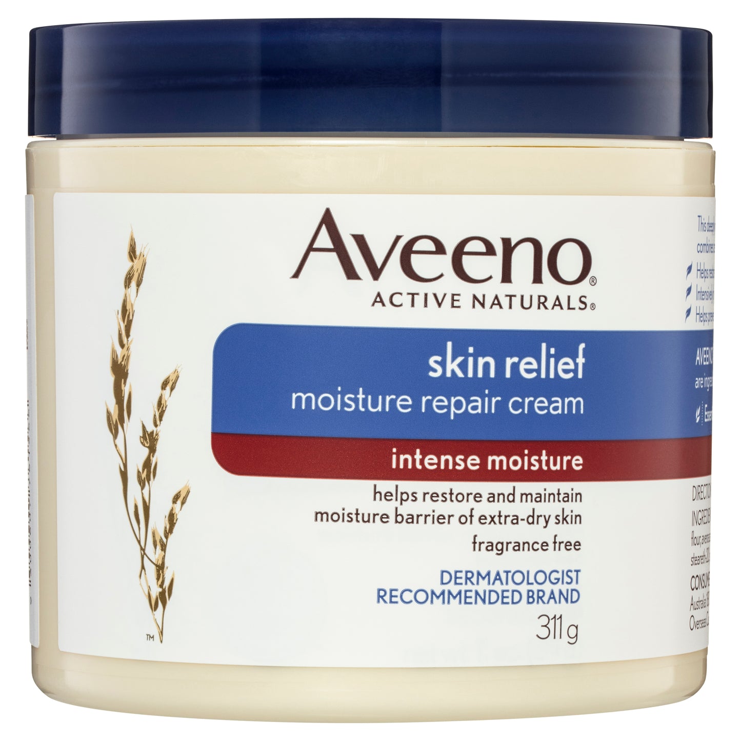 Aveeno Active Naturals Skin Relief Fragrance Free Moisture Repair Cream 311g