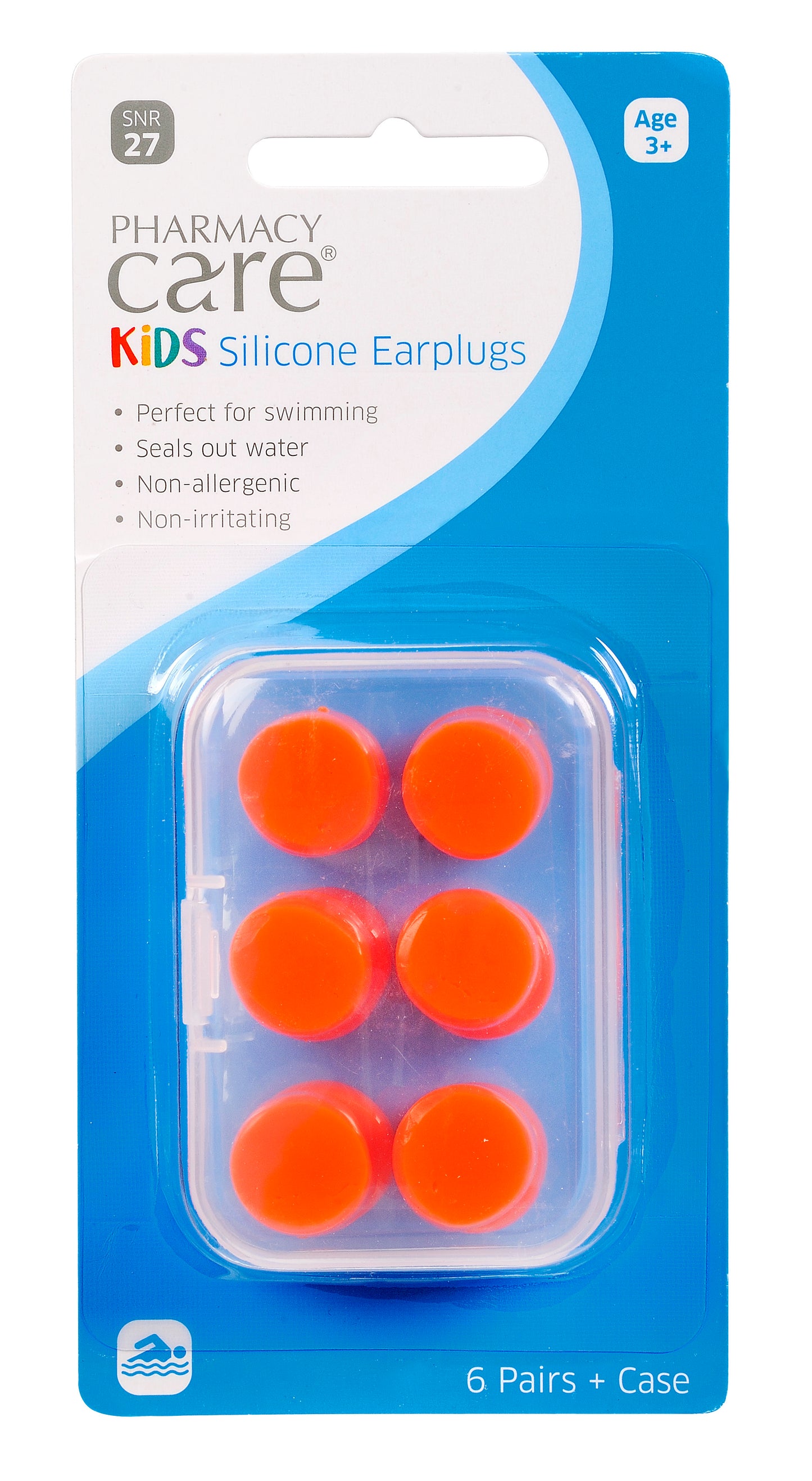 Pharmacy Care Ear Plugs Kids Silicone 6 Pairs