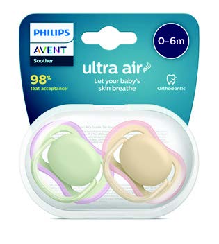 Avent Ultra Air Soothers 0-6 Months 2 Pack