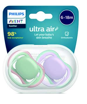 Avent Ultra Air Soothers 6-18 Months 2 Pack