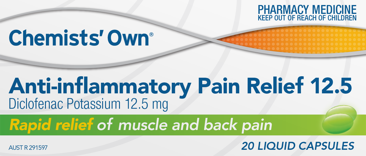 CO Anti-inflammatory Pain Relief 12.5mg Liquid Caps 20