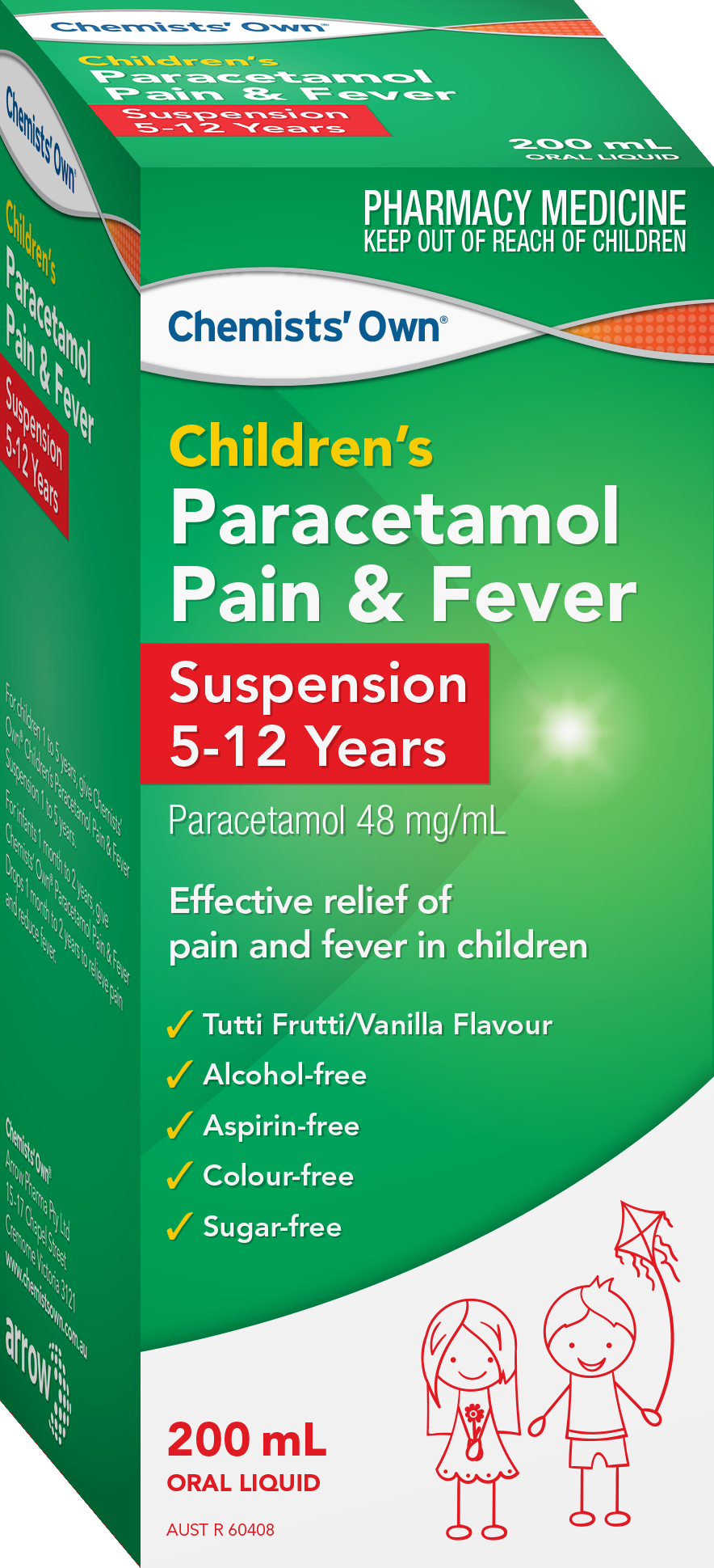 CO Children's Paracetamol 5-12 Yrs Susp 200mL