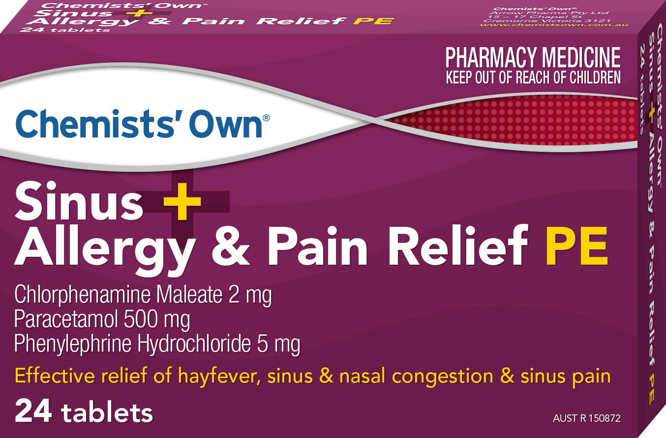 CO Sinus + Allergy & Pain Relief PE Tablets 24