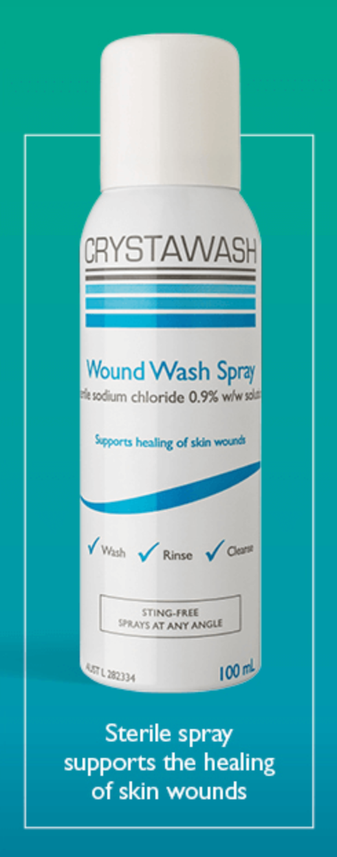 Crystawash Wound Wash Spray 0.9% 100mL