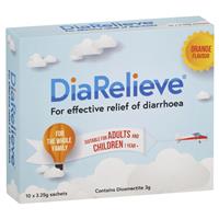 DiaRelieve Diarrhoea Relief 3.25g 10 Sachets