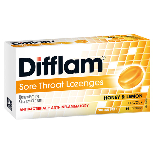 Difflam Honey/Lemon Sugar Free - 16 Lozenges