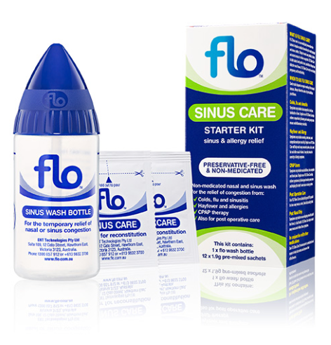 Flo Sinus Care Starter Kit – bottle with 12 sachets