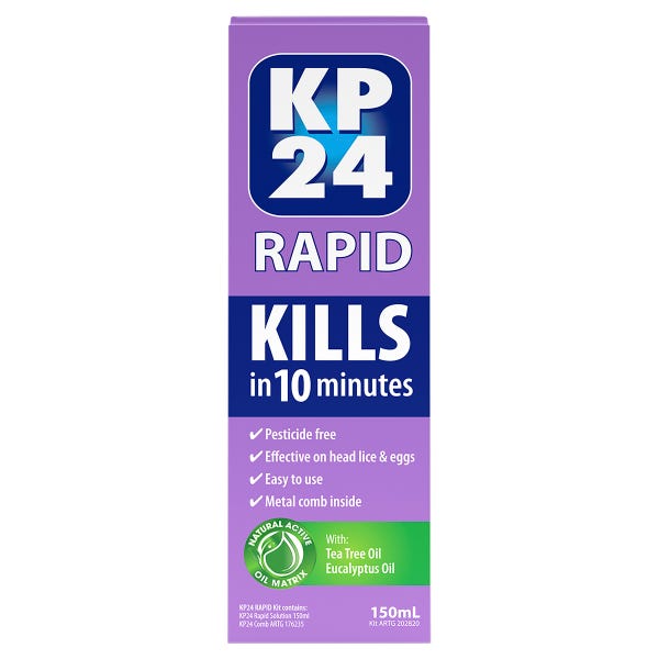 KP24 HeadLice Rapid 150ml With Comb