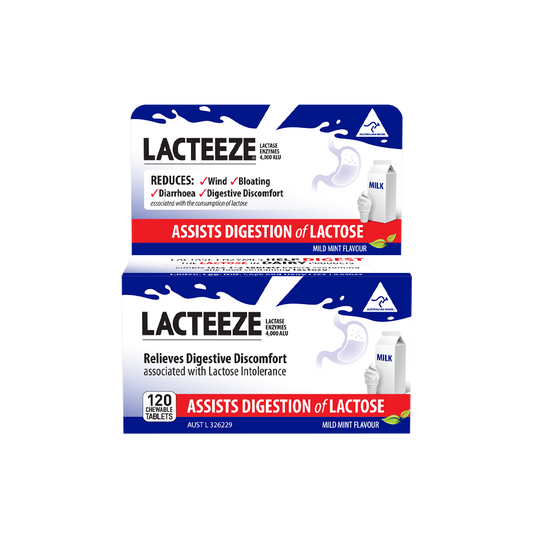 Lacteeze Enzymes Chewable Tablets 120