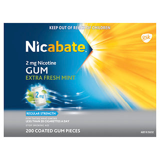 Nicabate Gum Extra Fresh Mint 2mg 200 Pieces