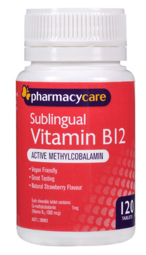Pharmacy Care B12 Sublingual - 120 Tablets