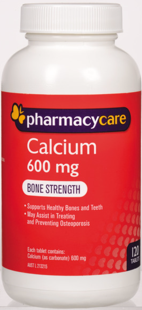 Pharmacy Care Calcium 600Mg - 120 Tablets