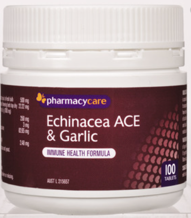 Pharmacy Care Echinacea ACE & Garlic - 100 Tablets
