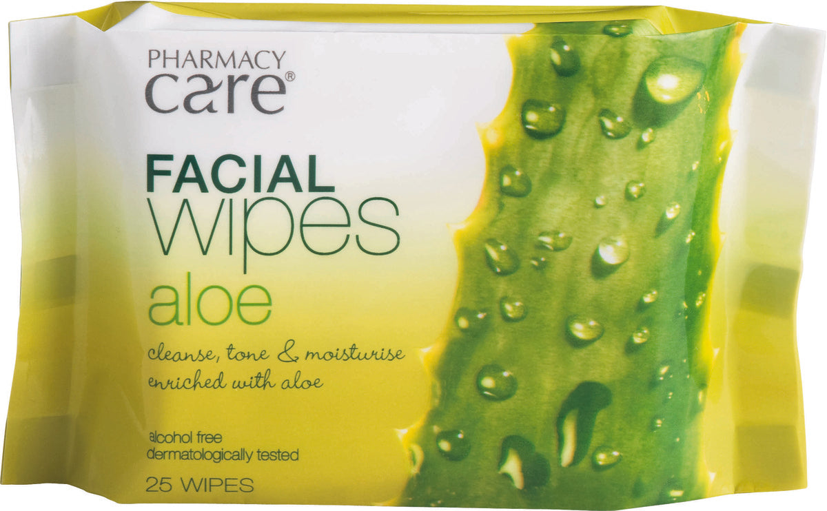 Pharmacy Care Facial Wipes Aloe 25
