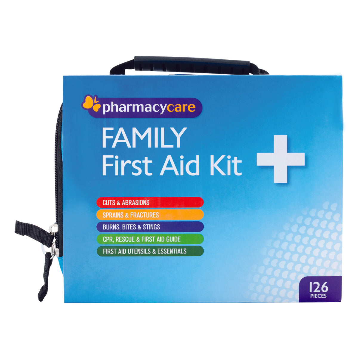 Pharmacy Care First Aid Kit Family - 126 Pieces