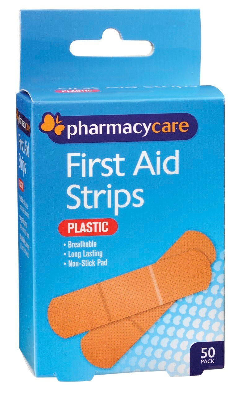 Pharmacy Care First Aid Strip Plastic 50