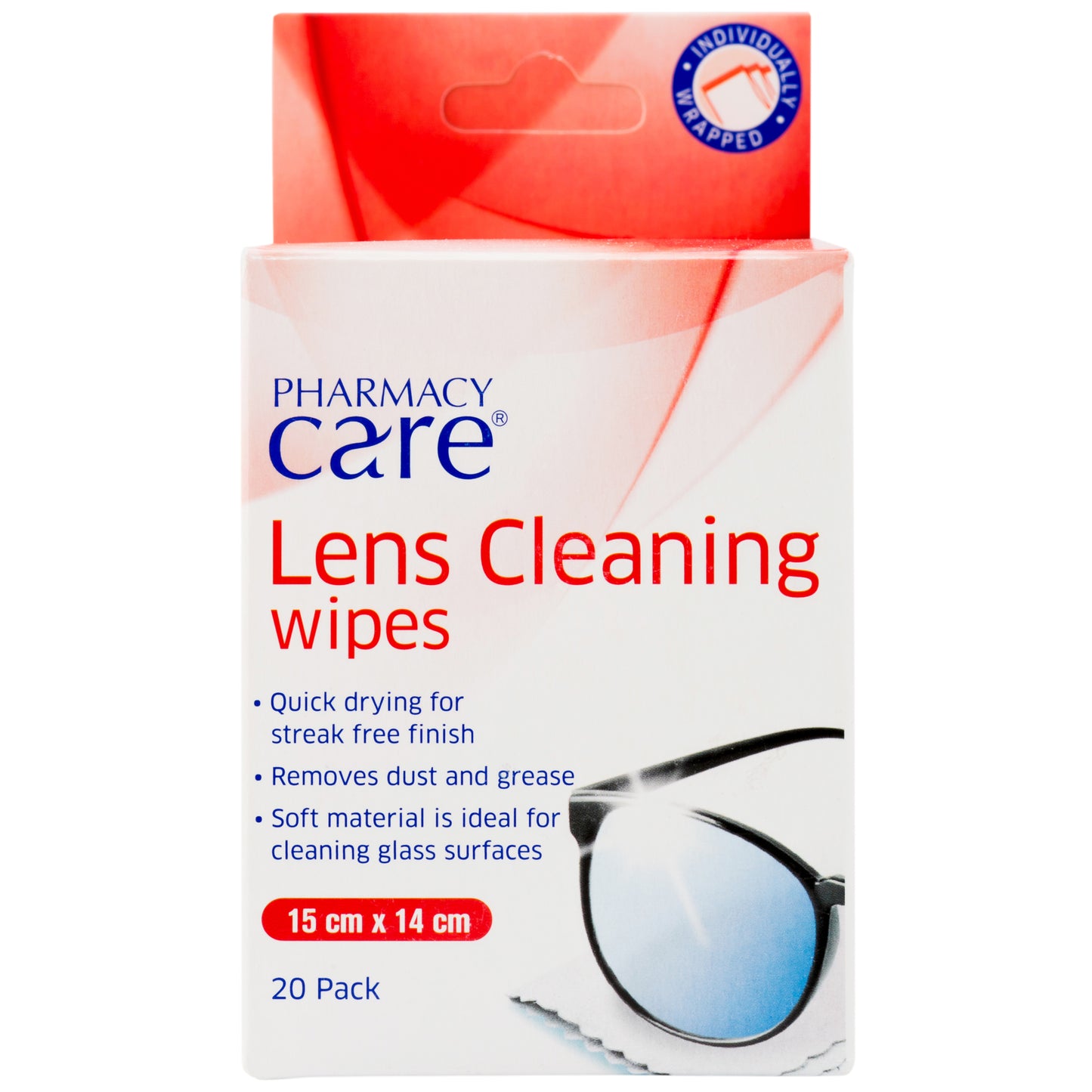 Pharmacy Care Lens Cleaning Wipes 20pk