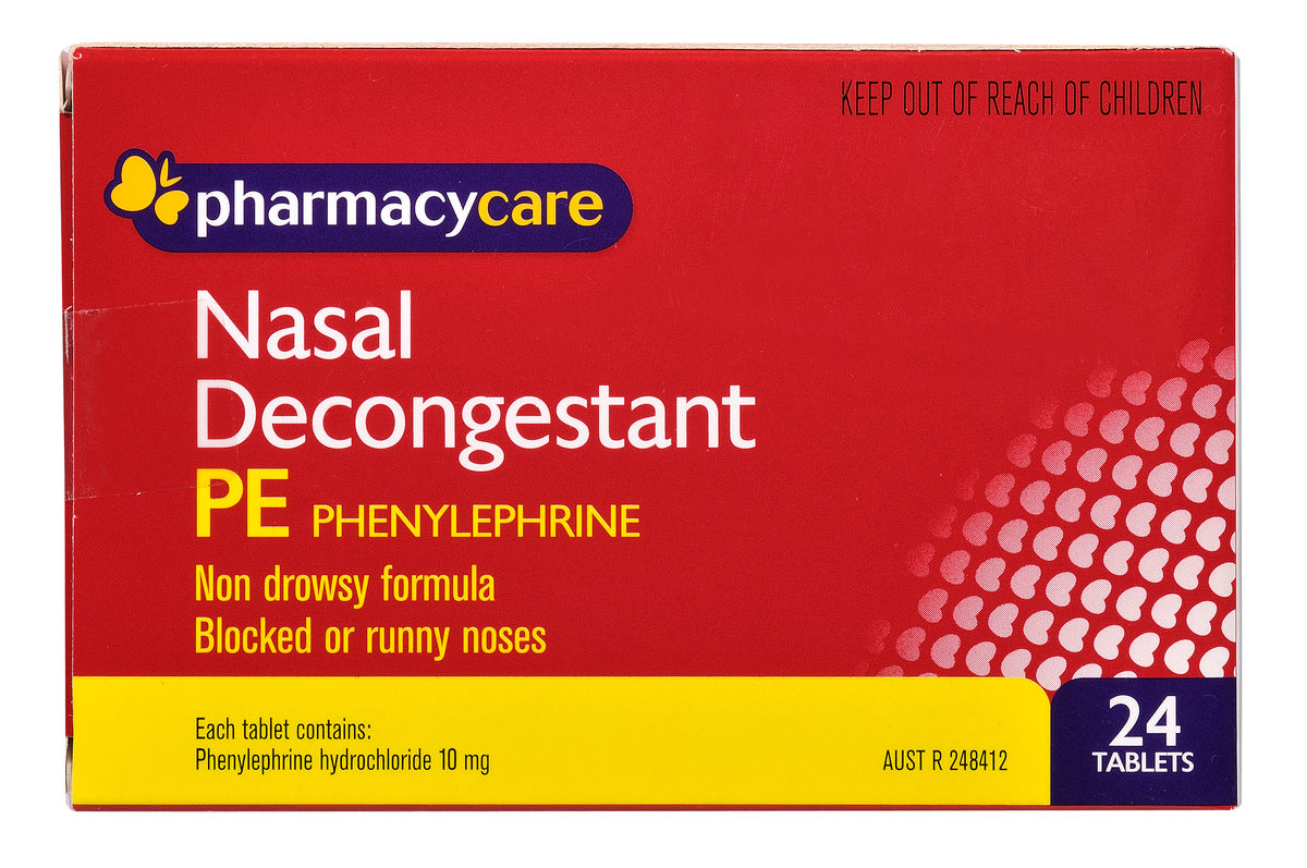 Pharmacy Care Nasal Decongestant PE - 24 Tablets