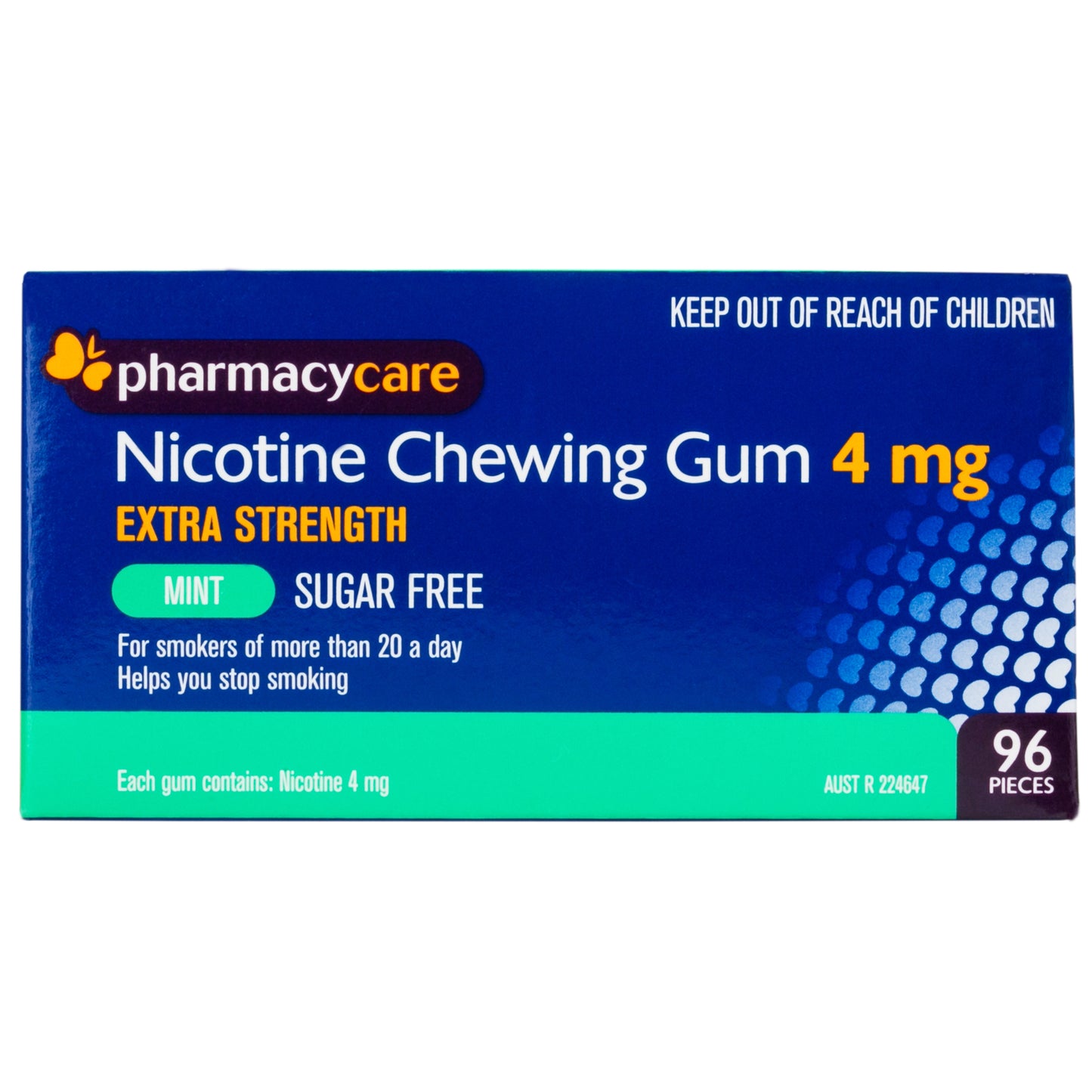 Pharmacy Care Nicotine Gum 4mg Mint - 96 Pack
