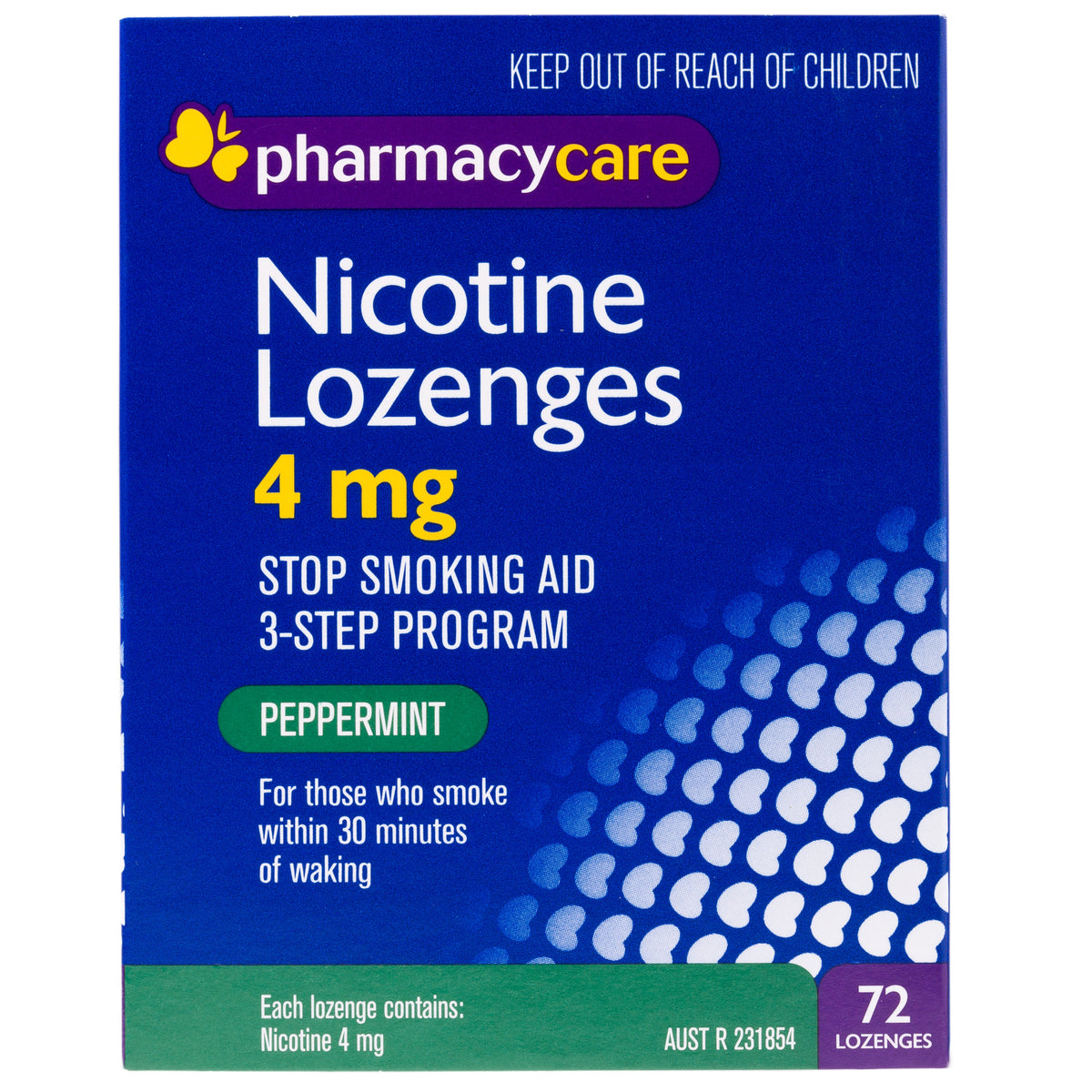 Pharmacy Care Nicotine Lozenges 4 mg Peppermint - 72 Pack