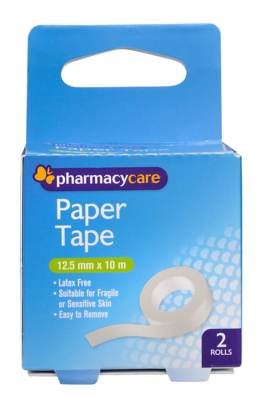 Pharmacy Care Paper Tape 12.5mmx10m 2 Pack