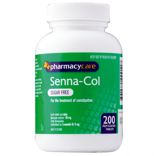 Pharmacy Care Senna-Col Sugar Free 200 Tab