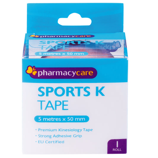 Pharmacy Care Sports K Tape 50mm x 5m Tan