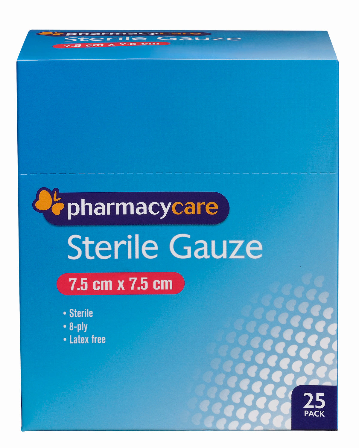 Pharmacy Care Sterile Gauze 7.5cm x 7.5cm 25