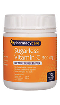 Pharmacy Care Sugarless Vitamin C 500Mg Orange - 200 Tablets