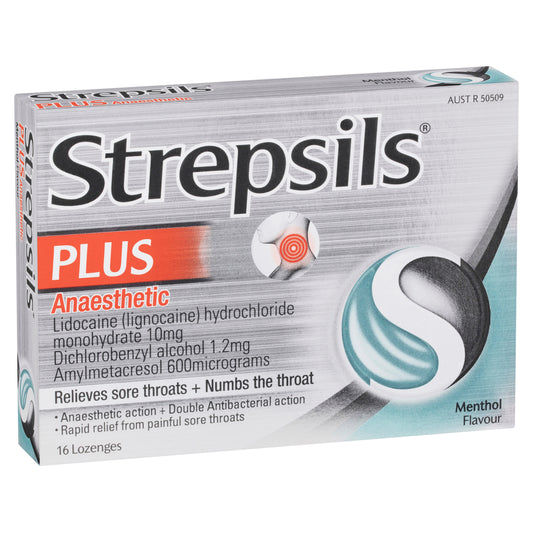 Strepsils Plus Anaesthetic Sore Throat Lozenges 16 Pack