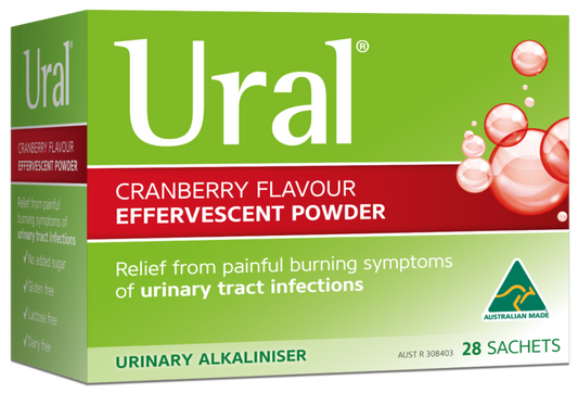 Ural Effervescent Cranberry Flavour Sachets 28 x 4g