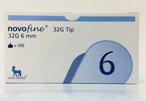 Novofine 32G 6mm Pen Needles x 100