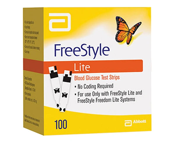Abbott Freestyle Lite Blood Glucose Test Strips 100 Strips