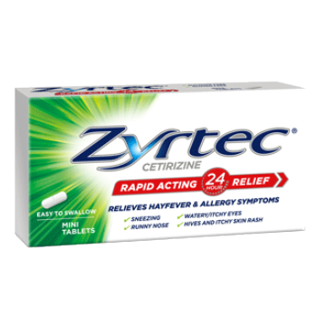 Zyrtec Rapid Acting Allergy Antihistamine & Hayfever 10mg Tablets 10