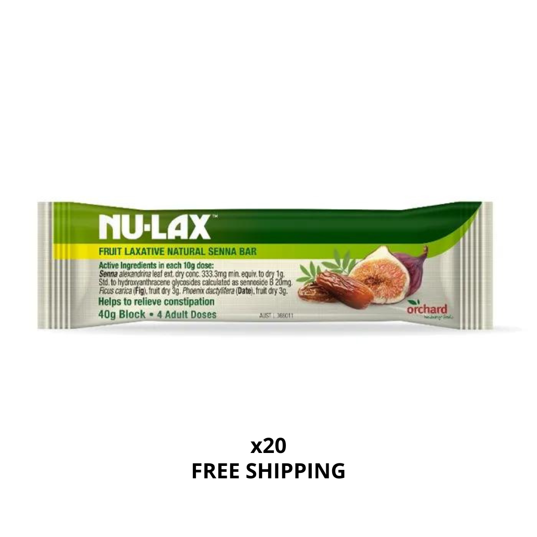 Nu-Lax Fruit Laxative Bar 40g X 20